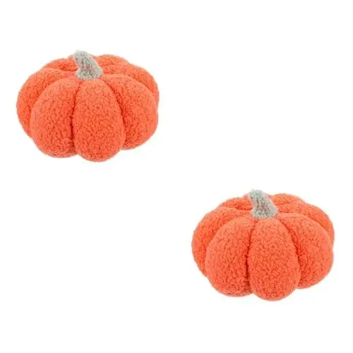 Produktbild: ibasenice 2 Stück Kürbiskissen Kürbiskissen Kürbis Bodenkissen Halloween Puppe Spielzeug Sofa Dekokissen Künstlicher Kürbis Halloween Kürbis Dekorationen Halloween Dekokissen Plüsch Orange