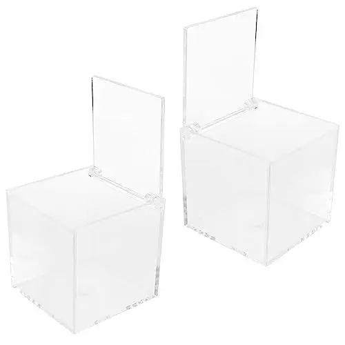 Produktbild: ibasenice Acryl-vitrine Staubdicht 2 Stück Aufbewahrungshalter für Figuren für Modelle Schmuck Sammlerstücke Sichere Vitrine