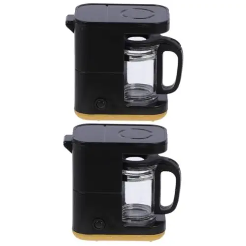 Produktbild: ibasenice 2st Modell Kaffeemaschine Küchenzubehör Kaffeemaschine Spielset Küche Rollenspiel Kleine Kaffeekanne Küche Spielset Kaffeetasse Küchenmöbel Deko Plastik Vakuum Lebensmittel Kind