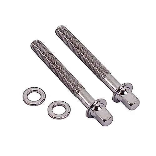 Produktbild: ibasenice Trommelteile Spannschrauben 2 Stück 60 Mm Befestigungsschrauben Mit Unterlegscheiben Für Trommelspannschrauben Silber-finish
