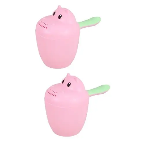 Produktbild: ibasenice 2st -shampoo-becher Babywäsche Pipettieren Wasserfallspüler Für Babywannen Shampoo- Für Kinder Badewanne Dusche Spüler -badewannenzerstäuber Badewasserspüler Pp Rosa