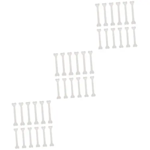 Produktbild: ibasenice 36 Stk Halloween-Requisiten Mini-Knochen-Halloween Halloween-Trickspielzeug Geisterdekor Halloween Dekoration Halloween-Dekoration Knochenstütze Halloween-Deko-Stütze Plastik Weiß