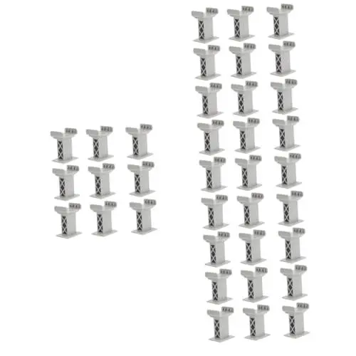 Produktbild: ibasenice 36 Teiliges Eisenbahngleis Spielzeug Kinderspielzeug Zugbrücke Steigleitung Zugbrücke Stütze DIY Brücke Pier Modell Spielzeugeisenbahn Zubehör Brückenpfeiler