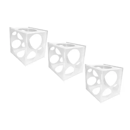 Produktbild: ibasenice 3Er-Box Ballonmessbox Ballonmesser für den Haushalt Ballongrößenmessgerät für zu Hause Plastikballon Messbox Ballon Größenmessung robuster Ballonmesser Ballonzubehör PVC