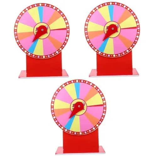 Produktbild: ibasenice 3St Lehrmittel für Plattenspieler Partyspiel Prop Tischspiel Prop Veranstaltungsspielrad Drehrad für Preise Glücksspiel-Preisrad Preisrad für Party Preisrad für Glück Metall
