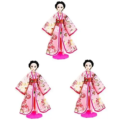 Produktbild: ibasenice 3St Mini-Babypuppen Autos Spielzeug weihnachtsdeko Mädchen-Kokeshi-Puppe Prinzessin-Statue Chucky Puppe zarte Puppe Simulationspuppenspielzeug Kostümpuppe Senfkörner Kimono Figur