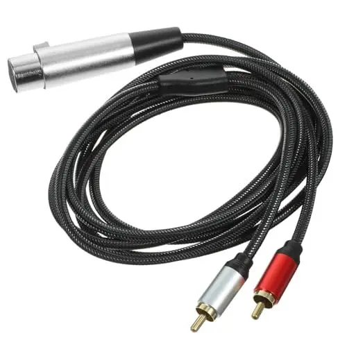 Produktbild: ibasenice Mikrofon-zu-lautsprecher-audioadapter 2 M auf 2 Signal-patchkabel Vielseitiger Audiokonverter für Mischpulte