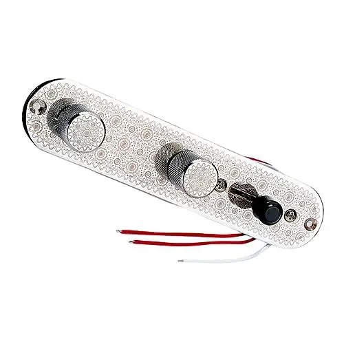 Produktbild: ibasenice Ge205 Gitarren-steuerplatte 3-wege-kabel-ladeplatte Schraubgewinde-design Vernickeltes Eisen Für Einfache Verwendung
