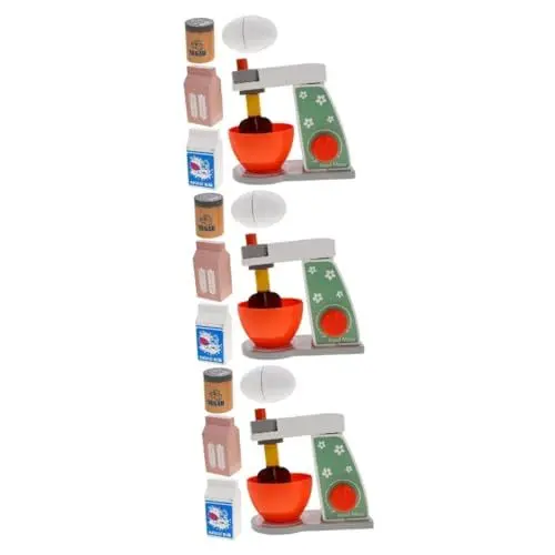 Produktbild: ibasenice 3 Sätze Kindermixer Rollenspiele Für Kinder Mini-Mixer-Spielzeug Spielzeugmixer-spielset Kinder Geben Küchenspielzeug Vor Küchenspielzeug Für Kinder Spielzeugküchengeräte Holz