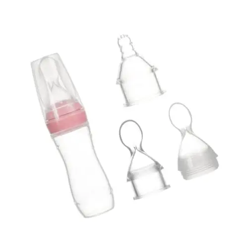 Produktbild: ibasenice 3st Babyflaschen Reislöffel Babynahrungszubereiter Futterautomat Für Babynahrung Säugling Baby Feeder Nuckelflasche Weicher Löffel Kleinkind Die Flasche Zusammendrücken