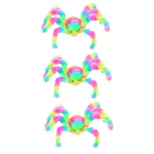 Produktbild: ibasenice 3st Plüschtier Spinne Halloween-Dekorationen Requisiten Spinne Tierisches Spielzeug Outdoor-Spielzeug Plüschtiere Tierspielzeug Sipper Spielzeug