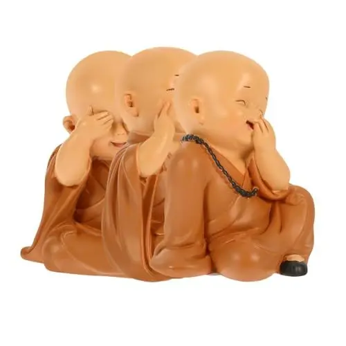 Produktbild: ibasenice 3st Teetischdekorationen Brasilianische Mönchsstatuen Feng-Shui-mönchstatue Buddha Skulptur Zen-schreibtischdekoration Zen-mönch-Dekoration Porzellanpuppe Bonsai-Figuren Mini Harz