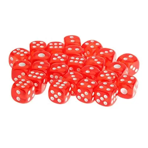 Produktbild: ibasenice 40St rote Verzierungen Kristallform Pool-Party- Mathe-Spiele 6-seitig Mathe Spiele Mathematik Spiele partydeko Einschulung Party Dekoration Spielzeug Würfel Acryl Zubehör