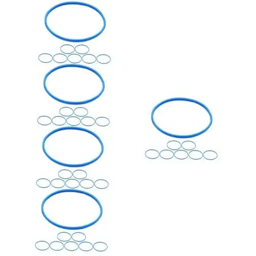Produktbild: ibasenice 40 Stück Gitterring Pro Tape Ersatzring Mikrofongitterring Universelle Mikrofonschutzringe Mikrofonschutzringe Gummi Blau