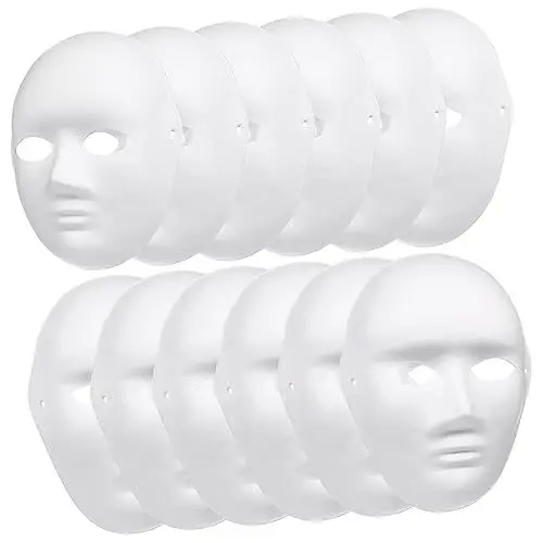 Produktbild: ibasenice 48 Stk Halloween-Kostüme für Erwachsene Gesichtsmaske halloween kostüm Hip-Hop-Masken Partymasken für Erwachsene Outfit Basteln für Erwachsene Halloweenkostüm Halloween-Kostümmaske