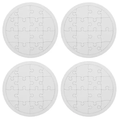 Produktbild: ibasenice 4 Blatt Malpuzzle Für Ziehpuzzle Leeres Zeichenpuzzle Bastelpuzzles Für Leere Puzzles Zum Zeichnen Bastelpuzzles Leere Zeichnung Leeres Puzzle