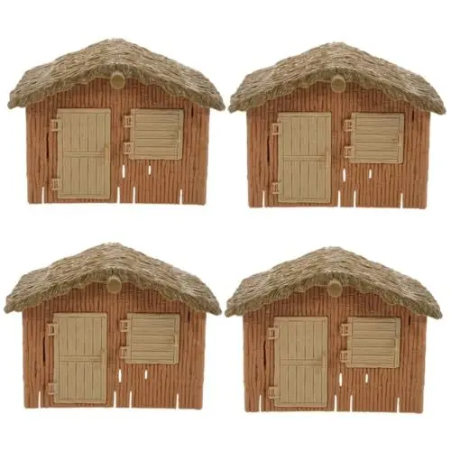 Produktbild: ibasenice 4 Stücke Land Modell Dorf Figurine Bauernhof Szene Ornament Für Jungen Und Mädchen Spielzeug Spielset
