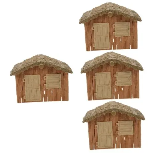 Produktbild: ibasenice 4 Stück Bauernhof Modell Winziges Requisite Dorfhaus Figur Miniatur Gartenhaus Dekoration Simulationshaus Modell Landschafts Requisite Landhaus Modell