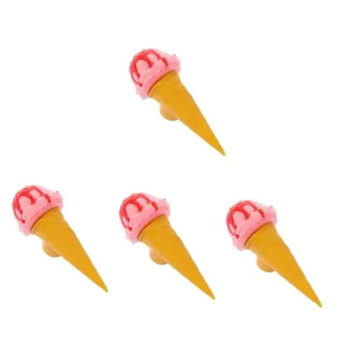 Produktbild: ibasenice 4 Stück Eiscreme Modell Kühlschrankaufkleber Eiscreme Kühlschrankmagnet Lebensmittelgarage Eiscreme Aufkleber Lustiger Kühlschrank Simulation Lebensmittel