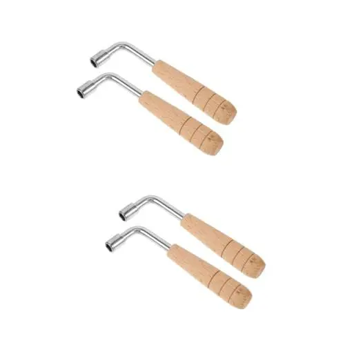 Produktbild: ibasenice 4 Stück Harfenschlüssel Leier Harfe Klavier Pauke Stimmschlüssel Autoharp Stimmschlüssel Gitarrenschlüssel Harfe Stimmflügel Reparatur