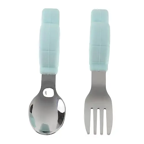 Produktbild: ibasenice 4 Stück Nahrungsergänzungsmittel Löffel und Babyutensilien Gabellöffel für Kleinkinder babygeschirr babybesteck Kinderbesteck Edelstahllöffel Rostfreier Stahl Trainingslöffel