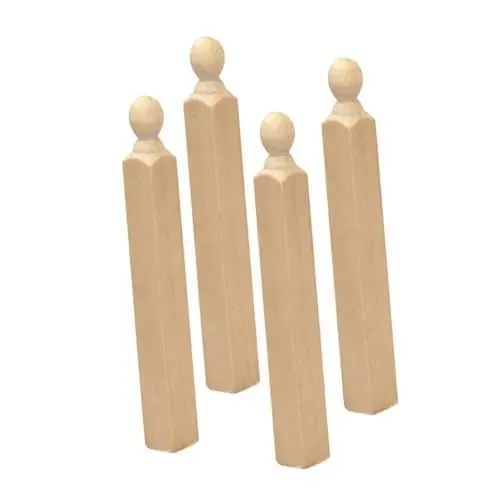 Produktbild: ibasenice 4 Stück Puppenhausmöbel Puppenhaus Römische Säule Puppenhaussäule Puppenhaus-treppenzubehör Puppenhaus-wendeltreppe Puppenhausdekoration Hölzerne Säule Mini Mikroszene Birke
