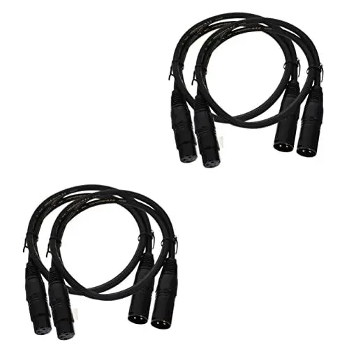Produktbild: ibasenice 4 Stück XLR-Mikrofonkabel Harmonizer XLR-Kabel Doss-Lautsprecher Studio-XLR-Kabel Mischpult xlr kabel Mikrofone lautsprecher xlr kabel Mikrofonkabel von Stecker auf Buchse Kupfer
