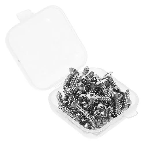 Produktbild: ibasenice Vielseitige Gitarrenschrauben 50 Stück 3 X 12 Mm Eisenmaterial Für E-bassgitarren