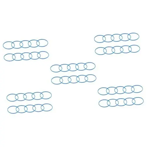 Produktbild: ibasenice 50 Stück Gummiring Aus Mikrofongeflecht Ersatz-grillring Mikrofon-kugelkopfring Ersatzmikrofonzubehör Ersatzring Für Den Mikrofongitterkopf Blaues Mikrofon Kreis Kabellos 7a