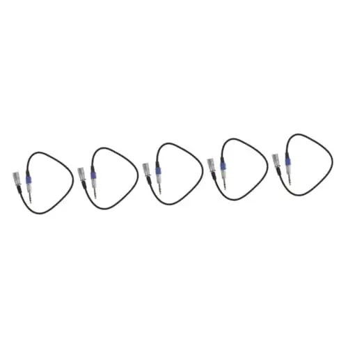 Produktbild: ibasenice 5St Öffentliches Audiokabel von XLR-Adapter XLR auf 1/4 Mikrofon Adapterkabel kurzes XLR-Kabel Audiokonverter kupferkabel Meterkabel patchkabel kabel 1/4 bis XLR PVC Black