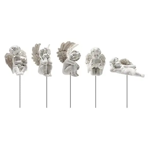 Produktbild: ibasenice 5st Amor Blumenarrangement Garten Rasenpfähle Engel Figur Skulptur Miniatur Dekorative Stäbchen Flügelpfahl Dekorativer Gartenstecker Wächter Blumenstab Kunstharz Baby Empfindlich