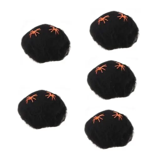 Produktbild: ibasenice 5st Halloween-spinnennetze Grünes DIY-verzierung Halloween-Spinnennetz-Dekoration Spinnweben Aus Baumwolle Halloween-Dekorationen Spinnennetz Halloween-spinnenweben Schmücken
