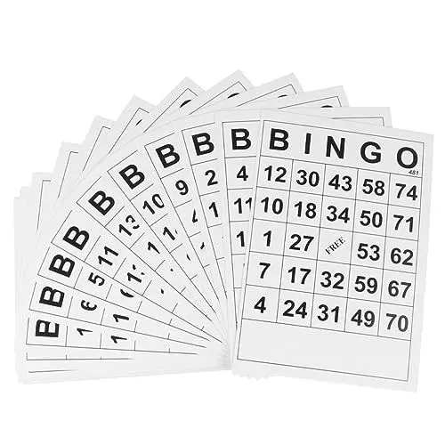 Produktbild: ibasenice 60st Klassisches Bingospiel Bingo-Masse Spielzeug Für Die Intellektuelle Entwicklung Bingo Zum Spaß Italienische Karten Bingo-Spiel Weiß Aufkleber Aus Papier Kind Nicht Wiederholen