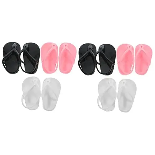 Produktbild: ibasenice 6 Paare Puppen-flip-Flops Zubehör Für Puppenkostüme Mini-hauszubehör Kleinkind-minipuppenschuhe Süßer Mini-Puppen-Hausschuh Ersatz Für Puppenschuhe Minischuhe Für Kinder Plastik