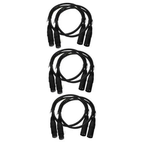 Produktbild: ibasenice 6 Stk Xlr-mikrofonkabel Mikrofonzubehör Mikrofonteil Symmetrische 3-pin-kabel Mikrofonkabel Für Lautsprecher Radiosender Xlr-kabel Xlr-zu-xlr-kabel Mikrofon-verbindungskabel Kupfer