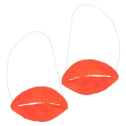 Produktbild: ibasenice 6 Stk wurst mund Bilden Mund Lippen Fotoautomat Requisite halloween kostüm halloween costume Partyzubehör latexrote lippen lustige cartoon rote lippen Punk