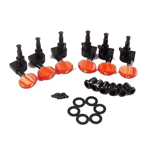 Produktbild: ibasenice 6er-pack Versiegelte Stimmschlüssel Für Gitarre – Ersatzmaschine 3l Für Akustikgitarren Mit Acrylknöpfen &