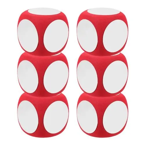 Produktbild: ibasenice Trocken Abwischbare Würfel Schaumstoff Beschreibbar Abwischbar 6 Stück Leere Würfel Würfelspiel Für Heimwerker Spiel Unterricht Lernwerkzeug Klassenzimmerbedarf 6 cm