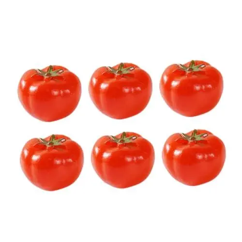 Produktbild: ibasenice 6stücke Realistische Tomatenmodelle Künstliche Kleine Tomaten Simulierte Gemüse Schaufenster Requisiten Lehrmittel Für Kindergärten