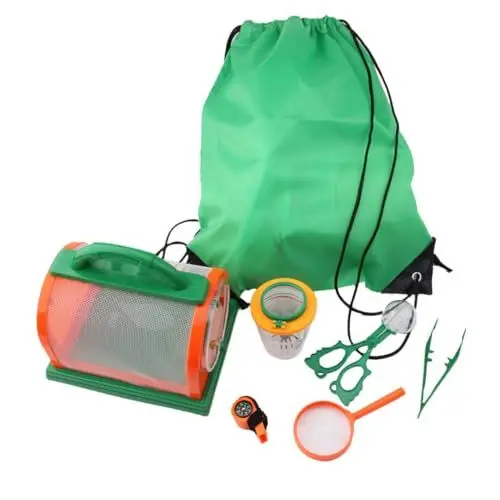 Produktbild: ibasenice 7-Teiliges Set Werkzeuge beobachten Binoculars for ferngläser für Kinder Lupen-Set für Kinder Insektenbeobachtungsset für Kinder Wanderinsekten beobachten Green