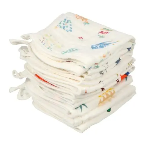 Produktbild: ibasenice 8-teiliges Babyhandtuch-set Weiche Musselin-waschlappen Für Neugeborene Gesichts-speicheltücher Saugfähig Leicht Zum Füttern Auf Reisen Zufälliger Stil