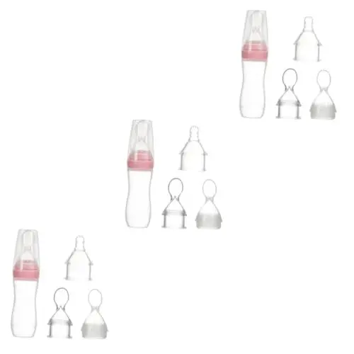 Produktbild: ibasenice 9 Stk Essen Reislöffel Flasche Reisflasche für Säuglinge babynahrungszubereiter Babyflasche Säugling Baby Feeder Stillflaschen Silikon weicher Löffel Nuckelflasche Kind