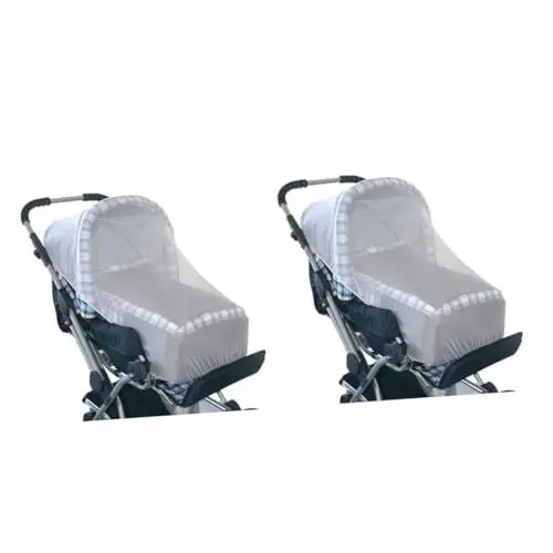 Produktbild: ibasenice Baby Moskitonetz Für Kinderwagen 2st Mückennetz Moskitonetz Für Kinderwagen Weiß Bettvorhang Falten Baby Kinderwagen Moskitonetz Vollständige Abdeckung