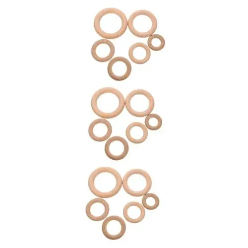 Produktbild: ibasenice Baby Zubehör 18 Stk Molarer Holzkreis zubehör aus Holz -Holzring Neugeborener aus Holz Beißringe aus Holz Protokoll Spielzeug Kind Buche Baby Holz Ringe