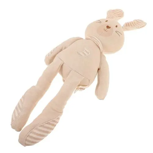 Produktbild: ibasenice Babypuppe aus Bio-Baumwolle Hasenpuppe Plüschtierpuppe Stoffhasen Spielzeug Hasen-Kuscheltiere Beruhigungsspielzeug Schlafspielzeug weiches Plüschtier Kaninchenpuppe Beige