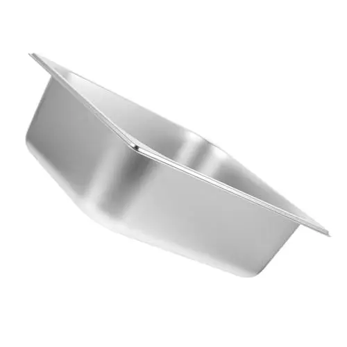 Produktbild: ibasenice Edelstahl-buffet-servierpfanne Rechteckiger Buffettopf Tiefer Speisenbehälter Metalltablett Für Buffetpartys Vorratsschale Für Fast Food