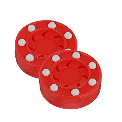 Produktbild: ibasenice Eisstock 2Pcsroller Und Pucks Rot Schlittschuhlaufen im Freien Eisfachmann für Zubehör Spielübungen Trainingsplätze Spezielle Straße Langlebiger Hockeypuck Handhabungsball: