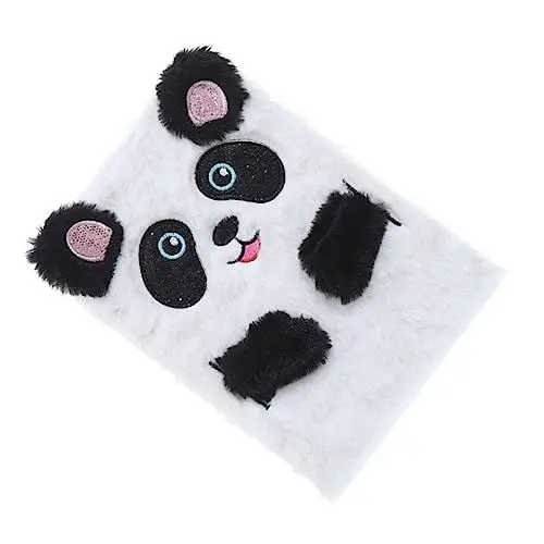 Produktbild: ibasenice Fuzzy-notizbuch Cartoon-plüsch-notizblock Plüsch-panda-notizbücher Breiter Linierter Notizblock Plüsch-notizbuch Notizbuch Für Jungen Schreibblock Niedlich Student Zeitschrift