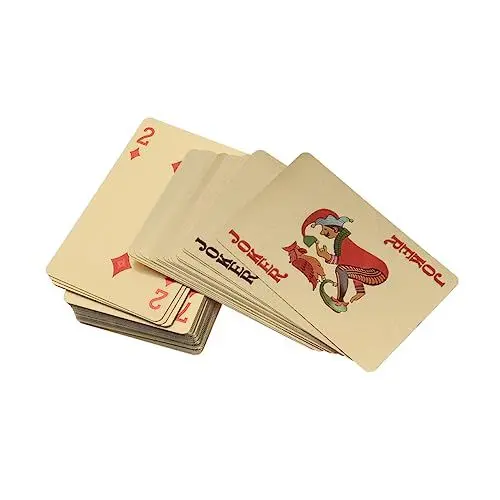 Produktbild: ibasenice Goldene Spielkarten Geschenk Kartenspielen Poker-Spielkarten Plattierter Schürhaken Gold Malen Liebhaber Vergoldete Spielkarten