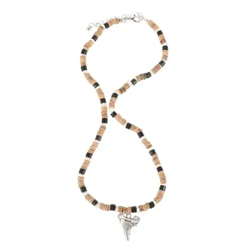 Produktbild: ibasenice Halskette Herren Stil Kokosnüsse Shell Perlen Halsband Strand Schmuck Unisex
